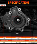 Pick Up This Solid Electric Engine Water Pump Assembly With Gasket Fits 2010-2015 Toyota Prius 1.8L dimensions 6.97x6.61 inches.