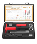 M18x1.5 thread repair kit in a black case; red-handled tools and silver helicoil inserts (10 pcs)