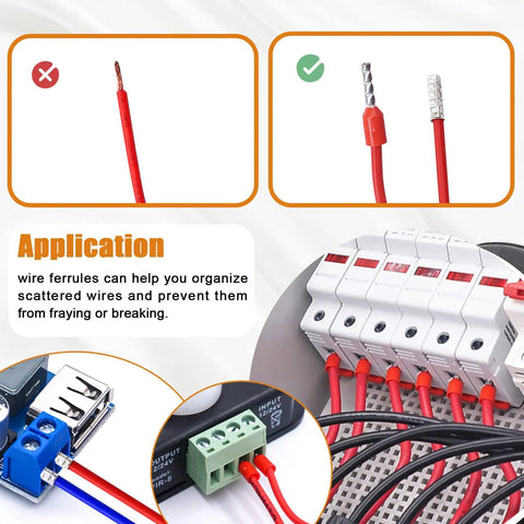 1000Pcs Dope Wire Ferrules And Crimp Terminals Kit Silver Plated Copper Connectors with application examples