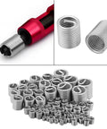 60pcs Premium Thread Repair Kit With Stainless Steel Inserts For Screw Holes Fix, Restoring Worn Out Threads And Boosting Durability In Your Gear Without hassle. stainless steel thread inserts and install tool