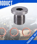Sick Of Leaky Oil, Grab This Heavy Duty Oil Drain Plug Washer Kit For Polaris Ranger XP And General Models To Keep Your Engine Running Smooth And Dry. metal drain plug with three copper crush washers