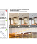 Lit Modern LED Chandelier With Remote 40W color temperature options 3000K 4000K 6000K illustration with remote control use