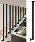 Interior Wrought Iron Stair Handrails With Rust Resistant Nano Coating And Secure Safety Grab Bars For Modern Duplex Homes Solid Square Pipe Balusters on staircase.