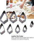 8 Piece Leather Punch Die Set Diamond Shaped Holes For Leather Craft Dope High Carbon Steel Cutting Dies Hollow Punch Cutter Tool