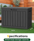 Heavy Duty 50 Gallon Outdoor Storage Box With Lockable Waterproof Seal Tough Deck Box That Doubles As A Patio Bench in garden