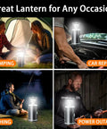 2-In-1 Camping Lantern And 15 Piece Tool Kit For Outdoors And Survival Gear in use for camping, car repair, fishing, power outage
