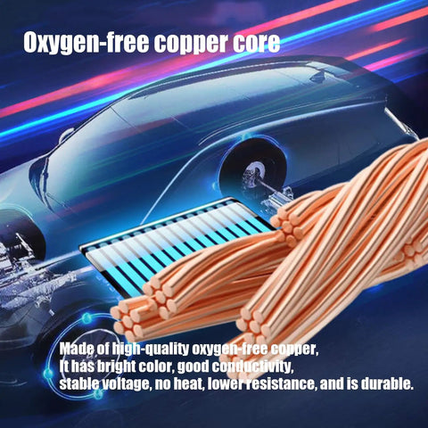 Heavy-Duty 32 Foot 1500V 18AWG EV High Voltage Cable With Flexible Oxygen-Free Copper And XLPE Insulation, showing oxygen-free copper core.