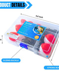 All In One 147Piece Fishing Tackle Kit With Circle Hooks Octopus And Baitholder Hooks Bobbers And Sinkers For Bass Trout Catfish And Panfish A Go To Gear Set For Beginners And Weekend Anglers Ready To Go in a compact transparent box with dimensions 5.6 x 3.9 x 1.3 inches.