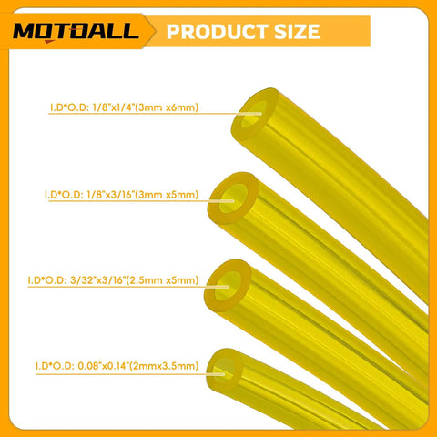 4 Size Fuel Line Hose Kit Fits Poulan Craftsman Chainsaws Weed Eater Lawn Tools 4 Ft Long Includes 0.080 In X 0.14 In