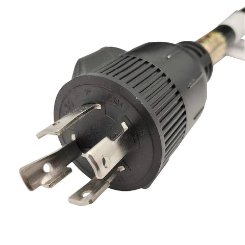 Heavy Duty 50 Foot 4 Prong NEMA L14 30 Generator Transfer Switch Power Cord With Lighted Locking Connector 125 250V 30A STW 10 AWG Copper