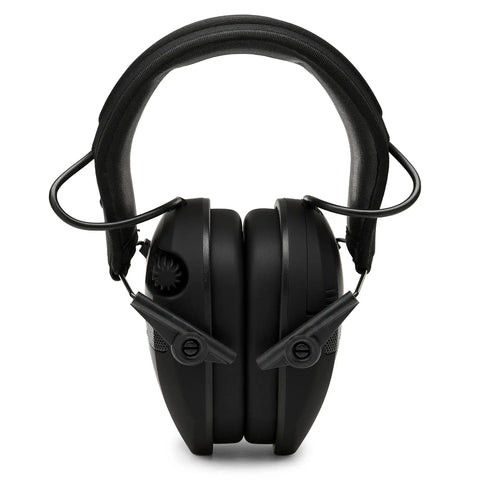 Razor Electronic Quad Muffs With Bluetooth 360 Degree Sound Capture 4 Microphones 23 dB NRR Hearing Protection For Range Shooting Black Includes 2 AAA Batteries