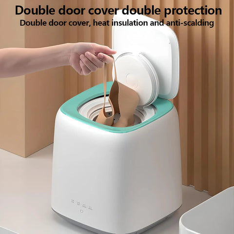 Portable Washing Machine For Clothes And Underwear Smart Wash Technology Ultra Quiet Spin Washer Dryer Combo with dual door protection.