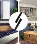 Top Shelf Hella Durable 2 Pack 18 Inch Black Stainless Steel Full Length Piano Hinges, ideal for doors and cabinets.