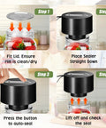 Gurithe Electric Mason Jar Vacuum Sealer With Smart Auto Stop Technology For Fresh Food Storage steps for sealing jars with fresh strawberries