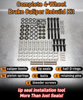 Chevrolet Corvette Complete Brake Caliper Rebuild Kit DIY Friendly with Installation Tool and Hardware for 1965 to 1982 layout