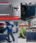 Kick Some Major Heat With This Upgraded 8Kw Portable Diesel Heater with Bluetooth control and AC outlet for versatile use.