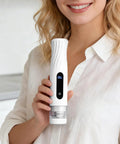 Woman holding Compact Handheld Vacuum Sealer For Food Storage With 80kPa Suction 1800mAh Battery 30 Reusable Bags