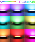 Smart WiFi 6 Inch RGB LED Recessed Lights displaying 16+ million colors, color changing, compatible with Alexa and Google Home.