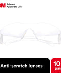 Budget Friendly Safety Glasses Pack Of 100 For Unisex Use, Lightweight Wraparound Eye Protection With Clear Lenses, ANSI Z87 High Impact