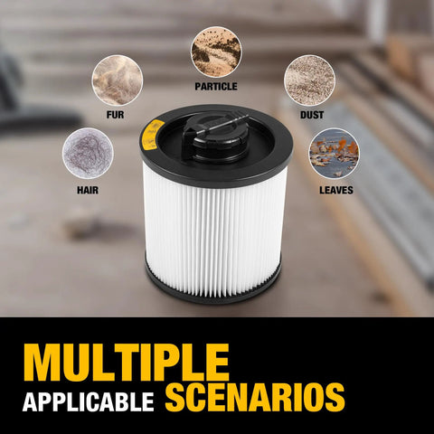 Beefed Up Vacuum Filter Replacement For DXV Series Shop Vacs Fits DXV06P DXV10S DXV09P DXV09PA DXV10P suitable for various debris types
