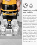 Replacement Sub Base Clamp A27941 For DeWalt DWP611 DCW600 450PK Routers in use on acrylic sheet