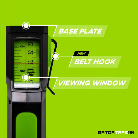 Top View Internal Reading Precision Retractable Measuring Tape Inches With Magnetic Tip And Lock featuring new belt hook