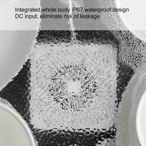 Slick Mini USB Ultrasonic Dishwasher With IP67 Waterproof Build shown in water to highlight waterproof design.