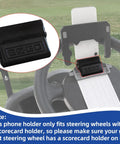Heavy Duty Flip Up Golf Cart Steering Wheel Cell Phone Mount Fits Club Car EzGo Yamaha Carts With Scorecard Holder on Golf Cart
