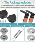 John Deere D Series Heavy Duty Shield And Brake Pad Kit With Screws For D100 To D130 Tractors components shown in detail