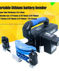 Hiedmeil Electric Tube Bender For Soft Copper Pipes Hydraulic Pipe Bending Tool with blue bending plate and clamps