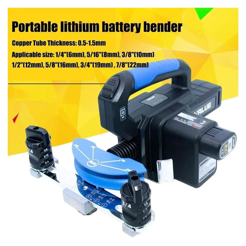 Hiedmeil Electric Tube Bender For Soft Copper Pipes Hydraulic Pipe Bending Tool with blue bending plate and clamps