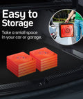 Four Pack 28 Inch Collapsible Traffic Cones With Reflective Collar For Road Parking And Driving Practice, Pop Up Safety Markers, Easy Storage In Car Or Garage, Durable Orange Traffic Cones in car trunk