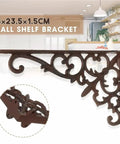Intricate design of Six Piece Cast Iron Angle Bracket Beefy Heavy Duty Wall Mount in a modern kitchen setup.