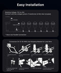 Installation diagram for Six Pack Low Voltage Landscape Well Lights With Glare Shield Ultra Bright Pro Grade 3000K Warm White Aluminum