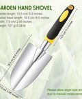 Two Pack Garden Trowel Hand Shovel Set With Soft Rubberized Non Slip Handle Aluminum Alloy Potting Shovel For Digging And Planting
