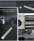 Upgrade LED Light Strip Kit For Bambu Lab X1 Series 3D Printers X1C X1E, High Brightness 5V LED Light Bar shown on printer.