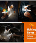 LED Flashlight Gloves Hands Free Light For Repairing Fishing Camping And Night Work Perfect Gift For Dad Husband Boyfriend