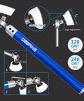DEEFIINE blue aluminum wood lathe tool set with 4 carbide inserts; bowl sander and roughing/finishing tips