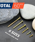 High Hardness Phillips Drive Flat Head Wood Screws With Coarse Threads For Strong Wood To Wood Joints Dual End Locking Design