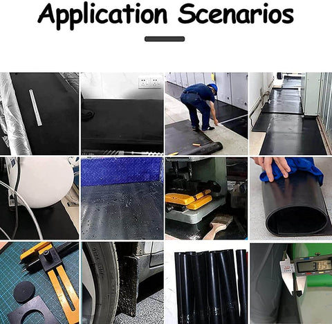 Heavy Duty Silicone Rubber Sheet 55A Hardness 12 x 12 Inch One Sixteenth Inch Thick used in various DIY and industrial applications
