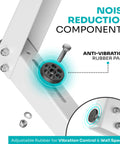 Beefy Outdoor Mini Split Wall Mount Bracket For 9000 To 36000 BTU Units showing anti-vibration pads reducing noise