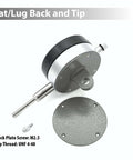 Digital Indicator With Dual Inch And Metric Conversion, 0 To 1 Inch Range, 25.4 Mm Readout, with flat lug back and tip