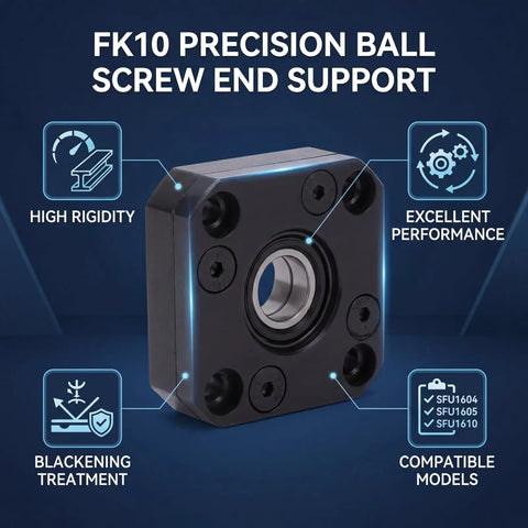Rock Solid Ballscrew End Supports Bearing Blocks FK10 For 10mm Ball Screws SFU 1604 1605 1610 CNC with features
