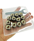 Beefed Up 1/2-20 Stainless Nylon Insert Lock Nuts 304 Stainless Steel Inch Thread 12 Pack Easy Install High Strength Corrosion Resistant Hex Nuts