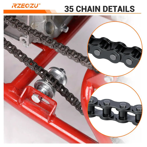 chain for a coleman mini bike Replacement Drive Compatible with CT100U 98cc 100cc 3HP Trail Part : Automotive deserving your trust. Ran&Rode #35 Chain 140 Links
