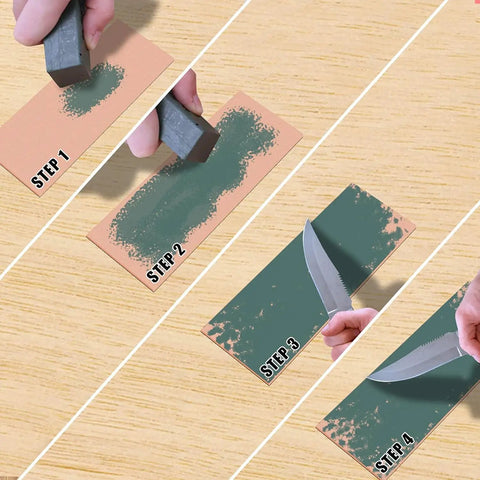 Sharpening instructions for Japanese Whetstone Sharpener Set 400 1000 and 3000 8000 Grit Water Stones with knife and stone.