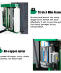 Heavy Duty Industrial Pallet Wrapping Machine With Automatic Turntable And Digital Scale For Warehouse Shipping showing stretch film frame feature.