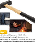 Heavy Duty Beefy Blacksmith Tools Set For Knife Making With V Bit Blade Tongs Set And Forge Hammer shown with cross-peen hammer.