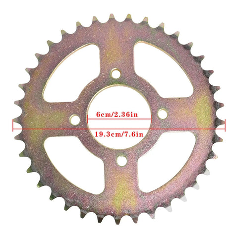 37 tooth sprocket for heavy duty 44 inch go kart rear live axle kit with 220 millimeter brake disk replacement