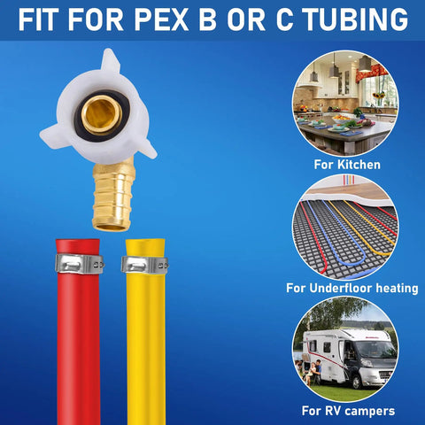 Half Inch PEX Swivel Elbow Fitting NPT Female Threaded Brass Crimp NPSM 90 Degree Adapter For RV PEX Faucet Connector Built Tough Lead Free DZR Brass NSF ANSI 61 Certified Quality, PEX B or C tubing